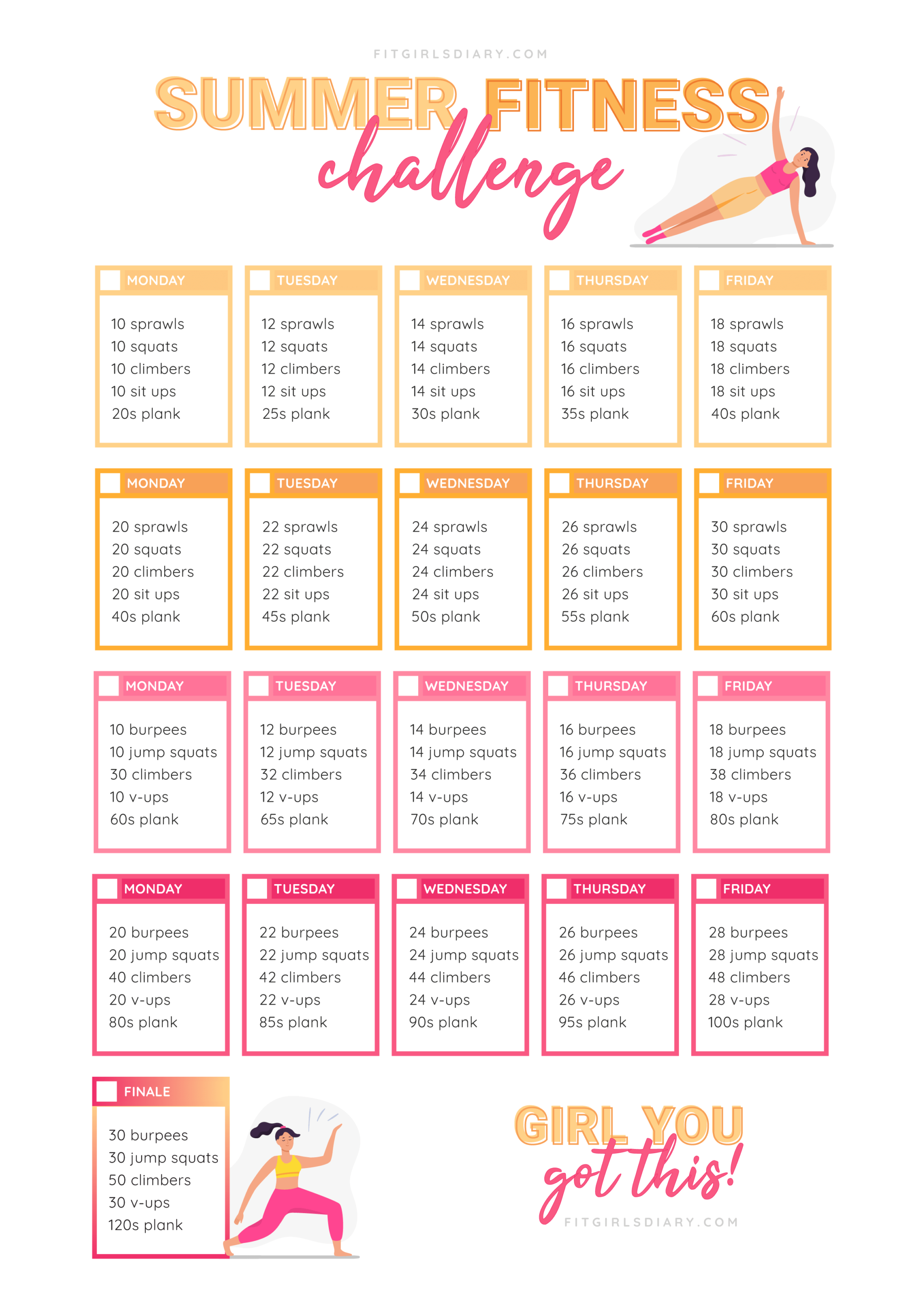 My 30 Day Workout Challenge - FREE At Home Workout Challenge