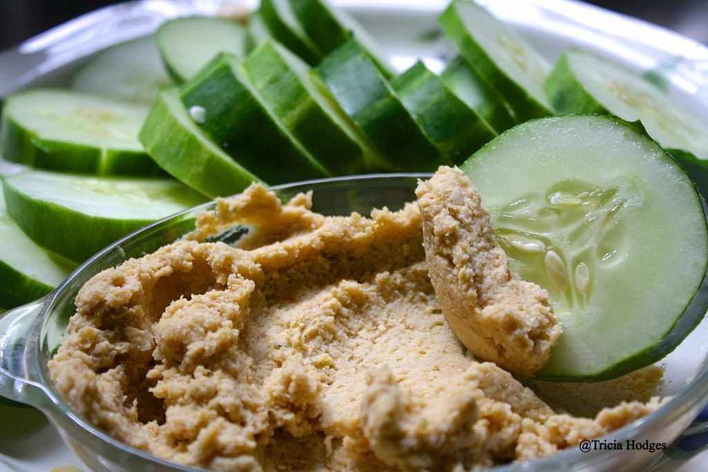 20 Easy Healthy Snack Ideas - Cucumber with hummus