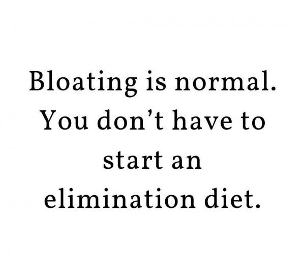 Bloating is normal