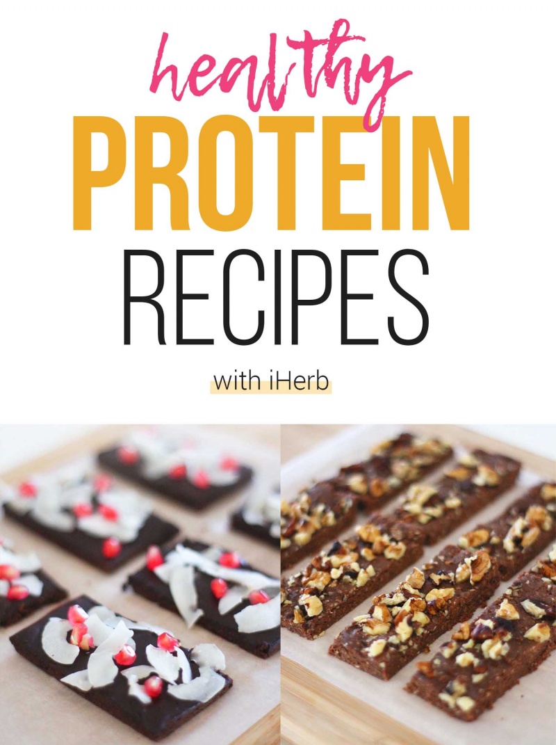 Healthy Protein Brownies & Protein Bar Recipe With The Best iHerb Protein Powders